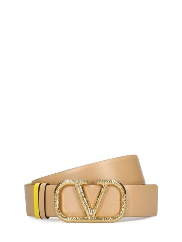 Mm V Logo Reversible Leather Belt - VALENTINO GARAVANI - Modalova