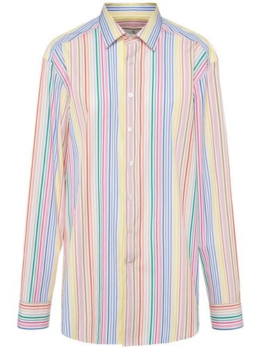 Striped Poplin Shirt - ETRO - Modalova