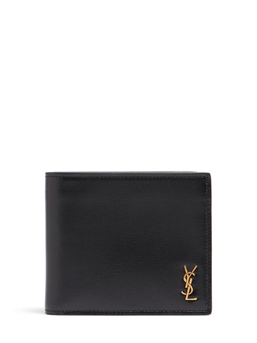 Tiny Monogram Leather Wallet - SAINT LAURENT - Modalova