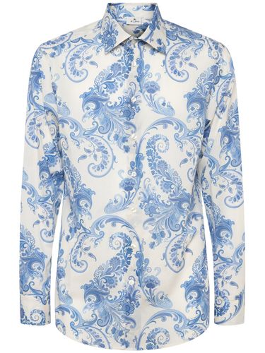 Paisley Printed Cotton Shirt - ETRO - Modalova