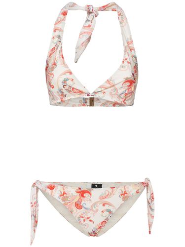 Printed Lycra Triangle Bikini Set - ETRO - Modalova