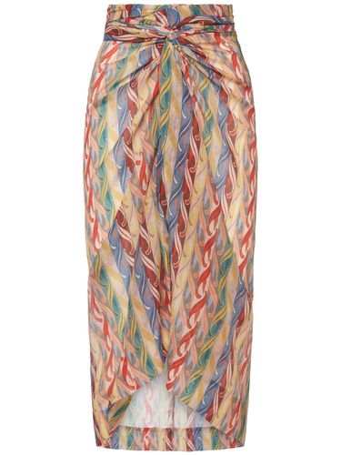 Printed Cotton & Silk Midi Sarong Skirt - ETRO - Modalova