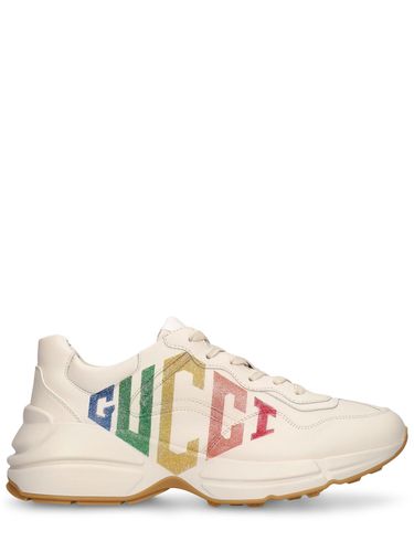 Mm Rhyton Glitter & Leather Sneakers - GUCCI - Modalova