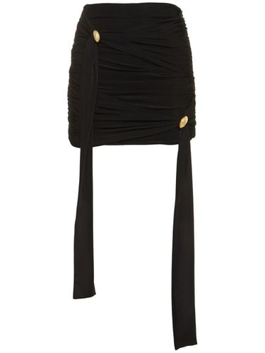 Mesh Mini Skirt W/gold Rings - BLUMARINE - Modalova