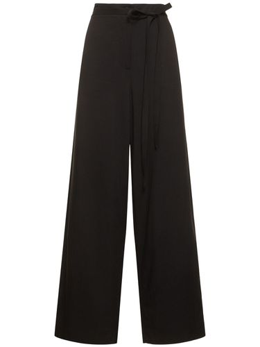 Fluid Viscose & Linen Wide Pants - TOTEME - Modalova