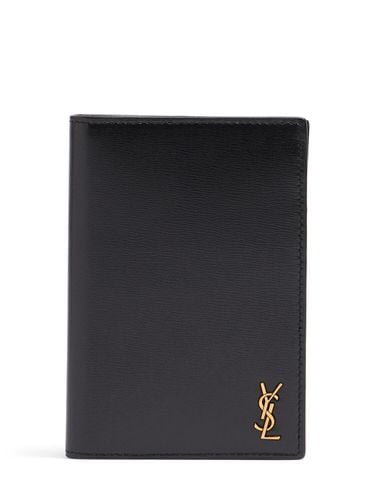 Tiny Cassandre Leather Passport Case - SAINT LAURENT - Modalova