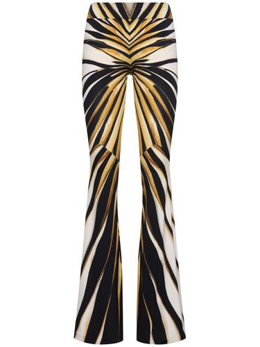 Pantaloni Svasati Ray Of Gold In Lycra Stampata - ROBERTO CAVALLI - Modalova