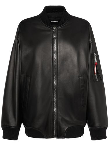 Bomberjacke Aus Leder Mit Reißverschluss - DSQUARED2 - Modalova