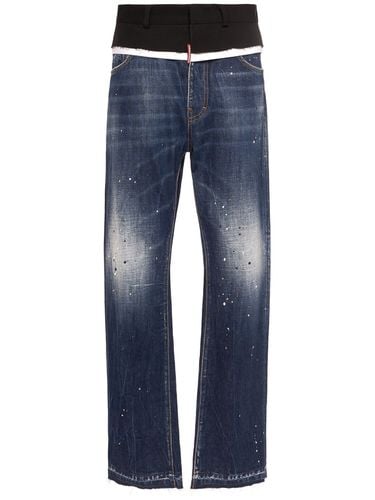 Denim & Canvas Mid Rise Baggy Jeans - DSQUARED2 - Modalova