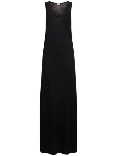 Scoop Neck Viscose Jersey Long Dress - TOTEME - Modalova