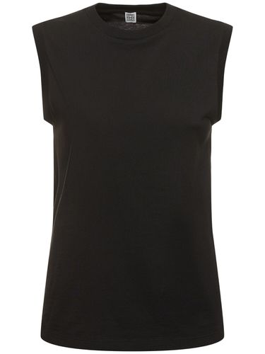 Sleeveless Organic Cotton Jersey Top - TOTEME - Modalova