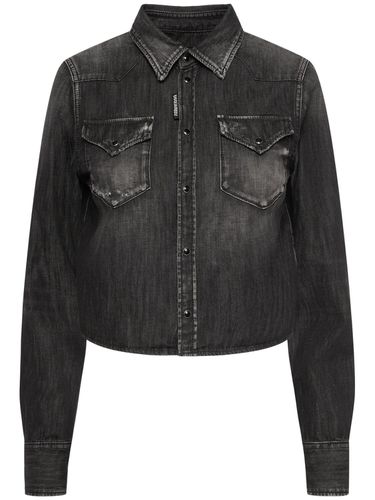 Denim Cropped Shirt - DSQUARED2 - Modalova