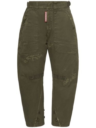 Military Overdyed Twill Wide Pants - DSQUARED2 - Modalova