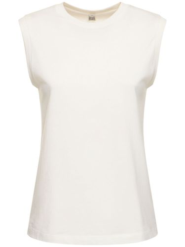 Sleeveless Organic Cotton Jersey Top - TOTEME - Modalova