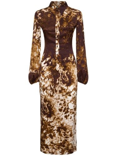 Appaloosa Printed Viscose Twill Dress - ROBERTO CAVALLI - Modalova