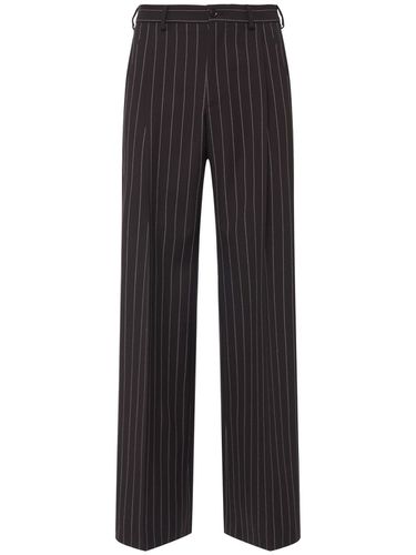 Pinstriped Wool Pants - DOLCE & GABBANA - Modalova