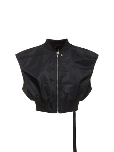 Sleeveless Nylon Cropped Bomber Jacket - RICK OWENS DRKSHDW - Modalova