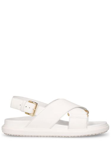 Mm Fussbett Leather Sandals - MARNI - Modalova