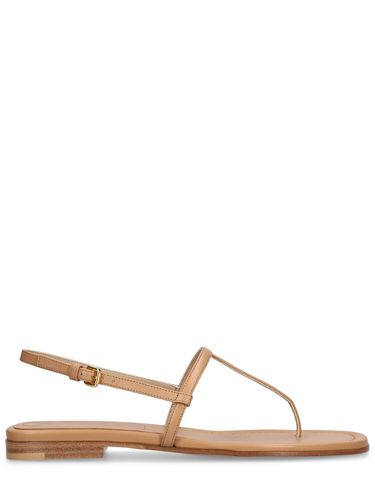 Mm Ali Leather Flat Sandals - MICHAEL KORS COLLECTION - Modalova