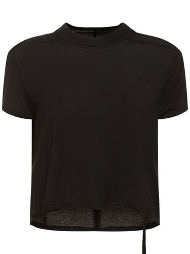 Short Sleeve Cropped Jersey T-shirt - RICK OWENS DRKSHDW - Modalova