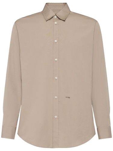 Stretch Cotton Poplin Shirt - DSQUARED2 - Modalova