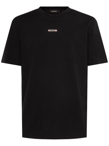 Camiseta Regular Fit De Algodón - DSQUARED2 - Modalova