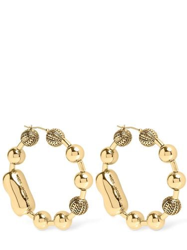 Monogram Ball Chain Hoop Earrings - MARC JACOBS - Modalova