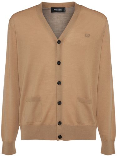 Cardigan In Maglia Di Lana - DSQUARED2 - Modalova