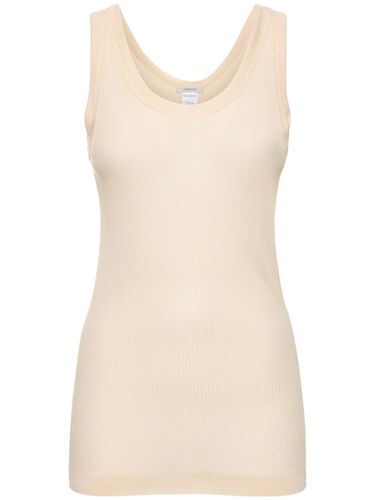 Nahtloses Tanktop Aus Viskose Und Seidenstrickripp - LEMAIRE - Modalova