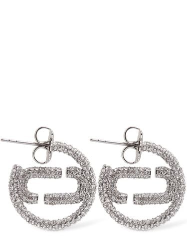 J Marc Small Crystal Hoop Earrings - MARC JACOBS - Modalova