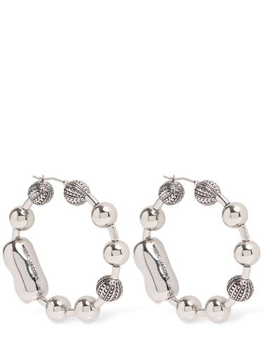 Monogram Ball Chain Hoop Earrings - MARC JACOBS - Modalova