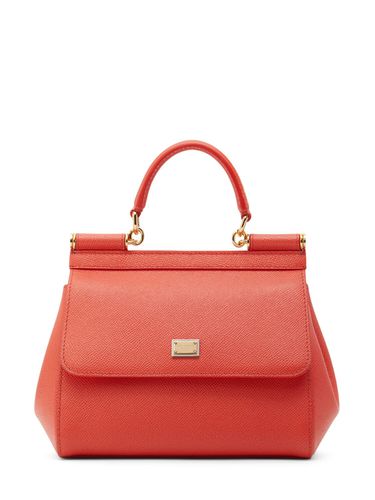 Medium Sicily Dauphine Leather Bag - DOLCE & GABBANA - Modalova