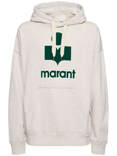 Miley Flocked Logo Cotton Blend Hoodie - MARANT - Modalova