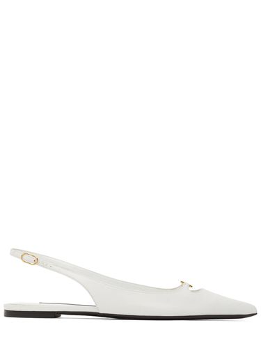 Mm Lollo Leather Slingback Flats - DOLCE & GABBANA - Modalova