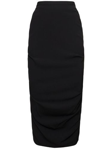 Fluid Wool Blend Draped Midi Skirt - DRIES VAN NOTEN - Modalova