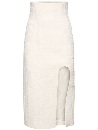 High Waist Tweed Midi Skirt - ALESSANDRO VIGILANTE - Modalova