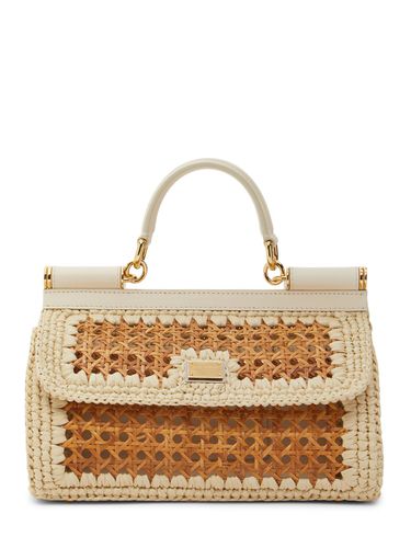 Borsa Media Sicily In Rattan - DOLCE & GABBANA - Modalova