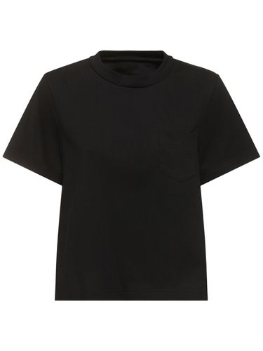 Cotton Jersey & Nylon Twill T-shirt - SACAI - Modalova