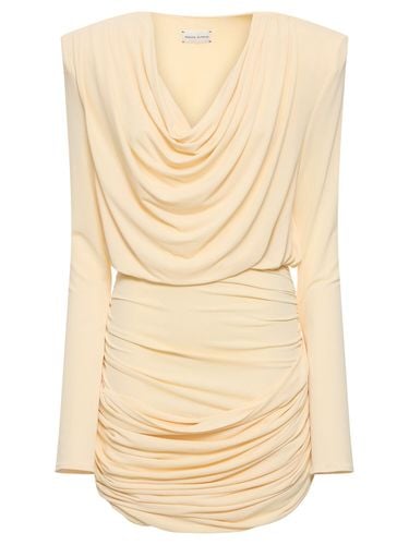 Jersey Draped Mini Dress W/ Plunge Neck - MAGDA BUTRYM - Modalova