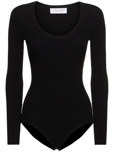 Stretch Viscose Long Sleeve Bodysuit - MICHAEL KORS COLLECTION - Modalova