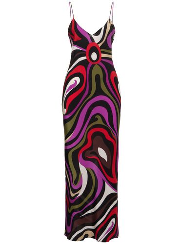 Printed Crepe Long Dress - PUCCI - Modalova