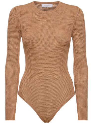 Long Sleeve Stretch Viscose Bodysuit - MICHAEL KORS COLLECTION - Modalova