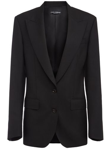 Wool Single Breasted Jacket - DOLCE & GABBANA - Modalova