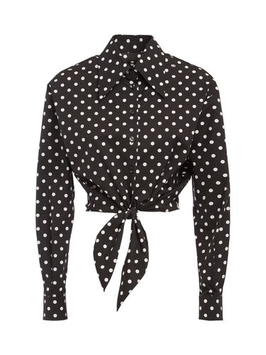 Poplin Dots Front Knot Shirt - DOLCE & GABBANA - Modalova