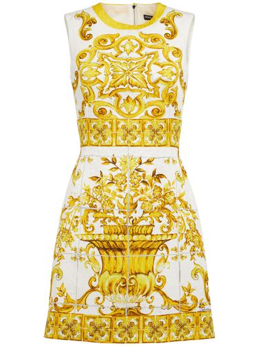 Printed Sleeveless Mini Dress - DOLCE & GABBANA - Modalova