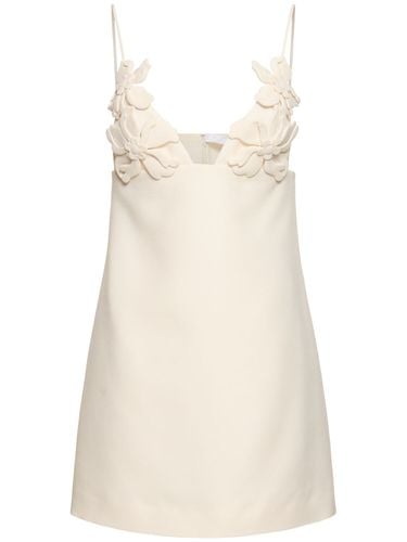 Embroidered Crepe Mini Dress - VALENTINO - Modalova