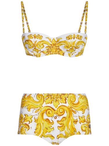 Maiolica Printed Bikini Set - DOLCE & GABBANA - Modalova