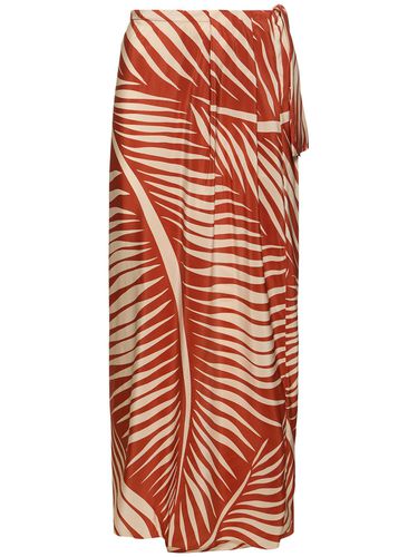 Printed Silk Long Wrap Skirt - JOHANNA ORTIZ - Modalova