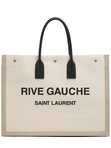 Rive Gauche Canvas Tote Bag - SAINT LAURENT - Modalova