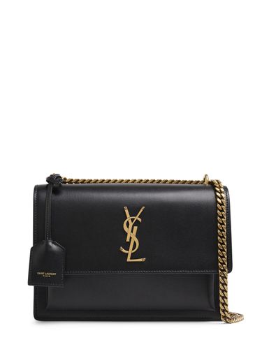 Medium Sunset Leather Shoulder Bag - SAINT LAURENT - Modalova